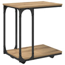 vidaXL Oldal asztal polcokkal Artisan tölgy 50 x 35 x 55.5 cm Faanyag
