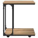 vidaXL Oldal asztal polcokkal Artisan tölgy 50 x 35 x 55.5 cm Faanyag