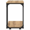 vidaXL Oldal asztal polcokkal Artisan tölgy 50 x 35 x 55.5 cm Faanyag