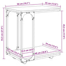 vidaXL Oldal asztal polcokkal Artisan tölgy 50 x 35 x 55.5 cm Faanyag
