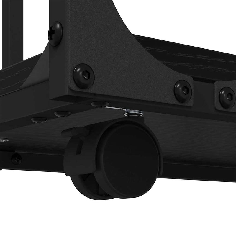 vidaXL Oldal asztal polcokkal Fekete tölgy 50 x 35 x 55.5 cm Faanyag