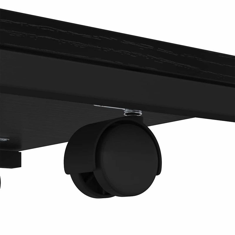 vidaXL Oldal asztal polcokkal Fekete tölgy 50 x 35 x 55.5 cm Faanyag