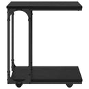 vidaXL Oldal asztal polcokkal Fekete tölgy 50 x 35 x 55.5 cm Faanyag