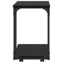 vidaXL Oldal asztal polcokkal Fekete tölgy 50 x 35 x 55.5 cm Faanyag