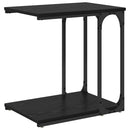 vidaXL Oldal asztal polcokkal Fekete tölgy 50 x 35 x 52 cm Faanyag