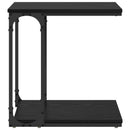 vidaXL Oldal asztal Fekete tölgy 50 x 35 x 52 cm Szerelt Fa