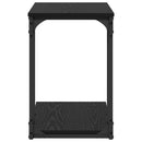 vidaXL Oldal asztal Fekete tölgy 50 x 35 x 52 cm Szerelt Fa