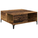 vidaXL Dohányzóasztal Öreg fa 80 x 80 x 36,5 cm Faanyag