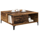 vidaXL Dohányzóasztal Öreg fa 80 x 80 x 36,5 cm Faanyag