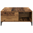 vidaXL Dohányzóasztal Öreg fa 80 x 80 x 36,5 cm Faanyag