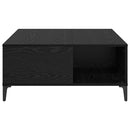 vidaXL Dohányzóasztal Fekete tölgy 80 x 80 x 36,5 cm Faanyag