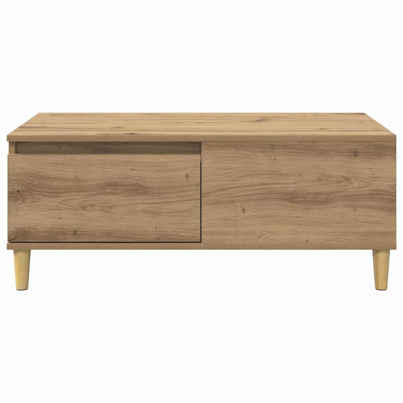 vidaXL Dohányzóasztal fiókkal Artisan tölgy 90 x 50 x 35 cm Faanyag