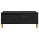 vidaXL Dohányzóasztal fiókkal Fekete tölgy 90 x 50 x 35 cm Faanyag