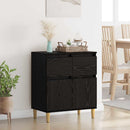 vidaXL Széf fiókkal Fekete tölgy 60 x 35 x 70 cm Faanyag