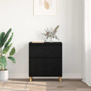 vidaXL Széf fiókkal Fekete tölgy 60 x 35 x 70 cm Faanyag