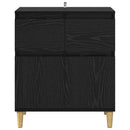 vidaXL Széf fiókkal Fekete tölgy 60 x 35 x 70 cm Faanyag