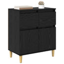 vidaXL Széf fiókkal Fekete tölgy 60 x 35 x 70 cm Faanyag