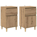 vidaXL Éjjeliszekrény 2 pcs Artisan tölgy 40 x 35 x 70 cm Faanyag