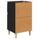 vidaXL Éjjeliszekrény 2 pcs Fekete tölgy 40 x 35 x 70 cm Faanyag