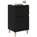 vidaXL Éjjeliszekrény 2 pcs Fekete tölgy 40 x 35 x 70 cm Faanyag