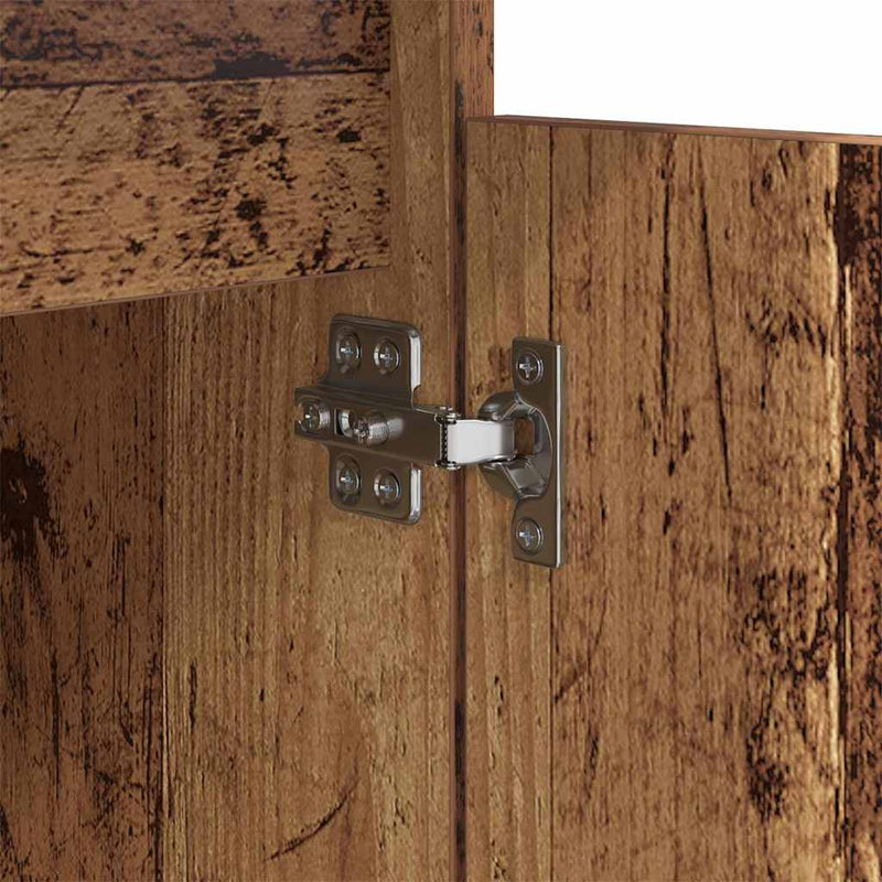 vidaXL Éjjeliszekrény fiókkal 2 pcs Régi fa 40 x 35 x 70 cm Faanyag