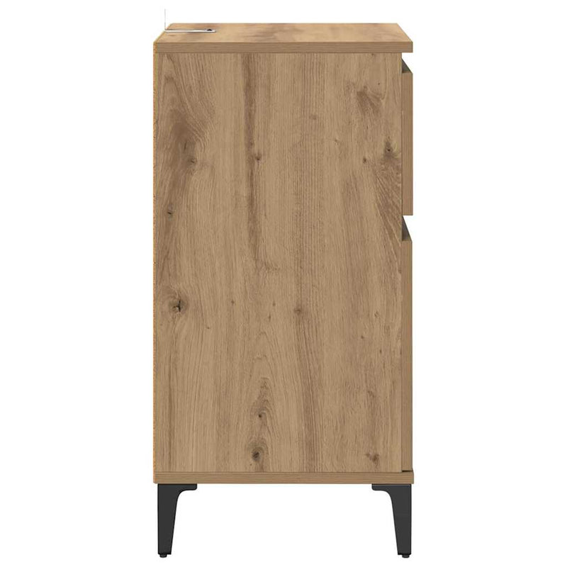 vidaXL Éjjeliszekrény fiókkal kézműves tölgy 40 x 35 x 70 cm Faanyag