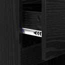 vidaXL Éjjeliszekrény fiókkal Musta tammi 40 x 35 x 70 cm Faanyag