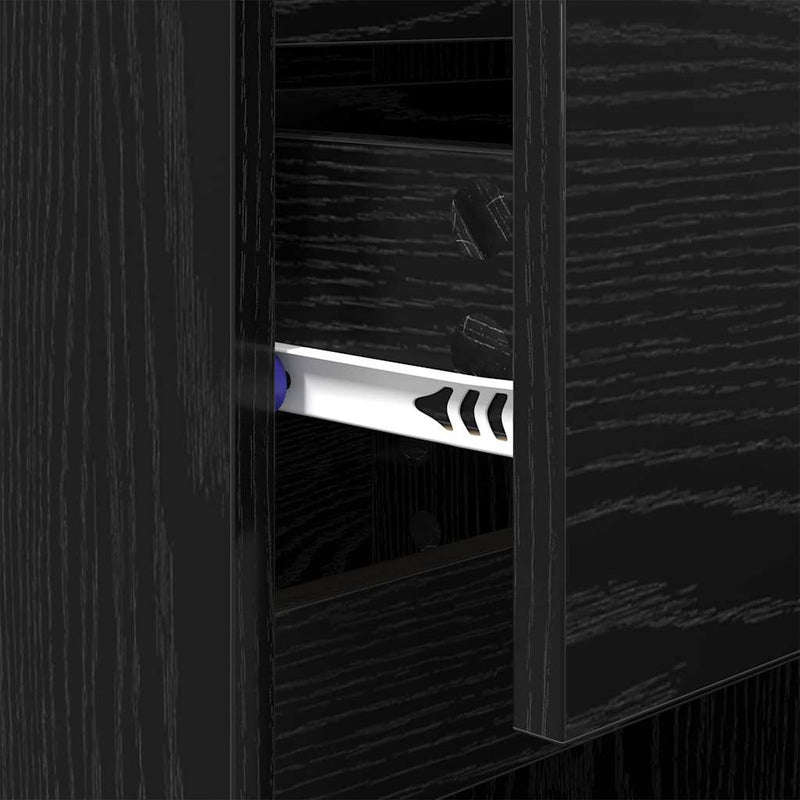 vidaXL Éjjeliszekrény 2 pcs Musta tammi 40 x 35 x 70 cm Faanyag