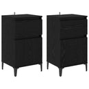 vidaXL Éjjeliszekrény 2 pcs Fekete tölgy 40 x 35 x 70 cm Faanyag