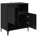 vidaXL Széf Fekete tölgy 60 x 35 x 70 cm Faanyag