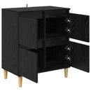 vidaXL Széf Fekete tölgy 60 x 35 x 70 cm Faanyag