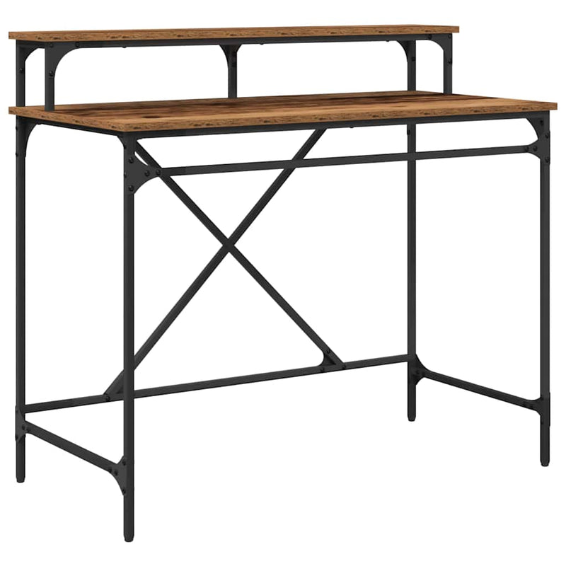 vidaXL Asztal Öreg fa 100 x 50 x 90 cm Faanyag