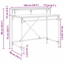vidaXL Asztal Öreg fa 100 x 50 x 90 cm Faanyag