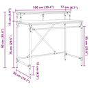 vidaXL Asztal Öreg fa 100 x 50 x 90 cm Szerelt Fa