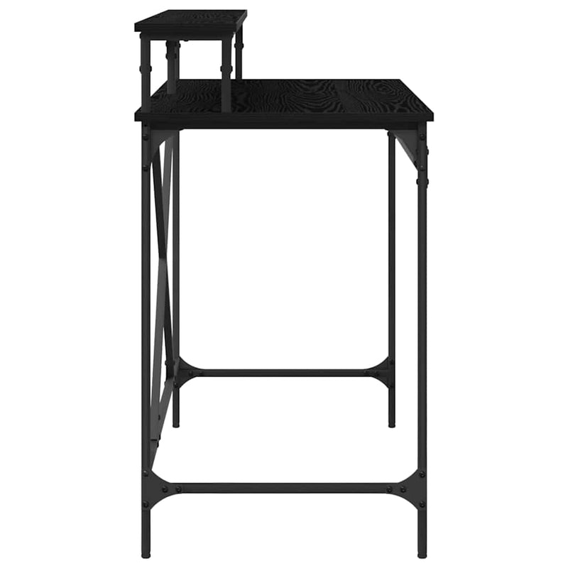 vidaXL Asztal Fekete tölgy 100 x 50 x 90 cm Faanyag