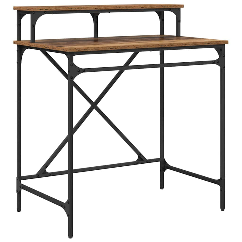 vidaXL Asztal Öreg fa 80 x 50 x 90 cm Faanyag