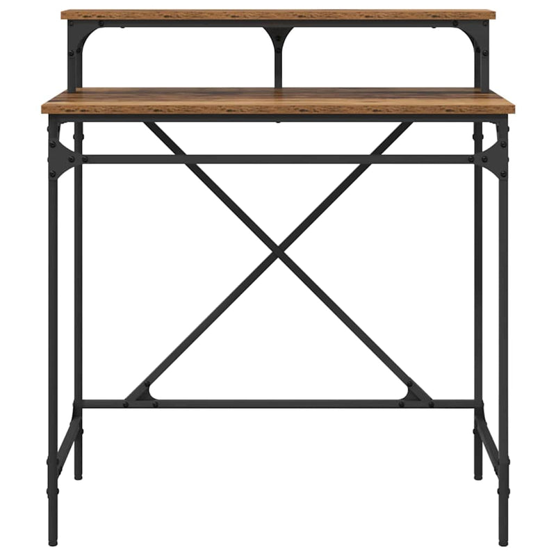 vidaXL Asztal Öreg fa 80 x 50 x 90 cm Faanyag