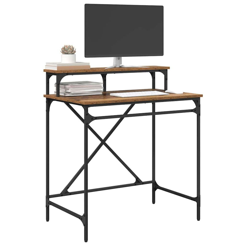 vidaXL Asztal Öreg fa 80 x 50 x 90 cm Faanyag