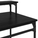 vidaXL Asztal Fekete tölgy 80 x 50 x 90 cm Faanyag