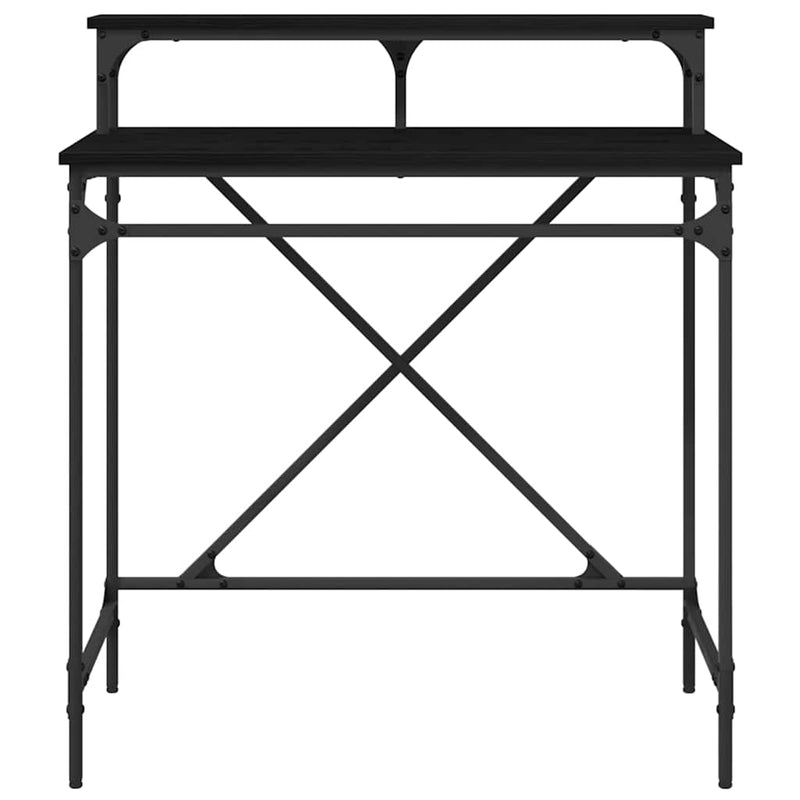 vidaXL Asztal Fekete tölgy 80 x 50 x 90 cm Faanyag