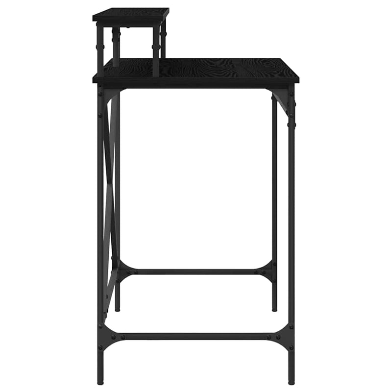 vidaXL Asztal Fekete tölgy 80 x 50 x 90 cm Faanyag