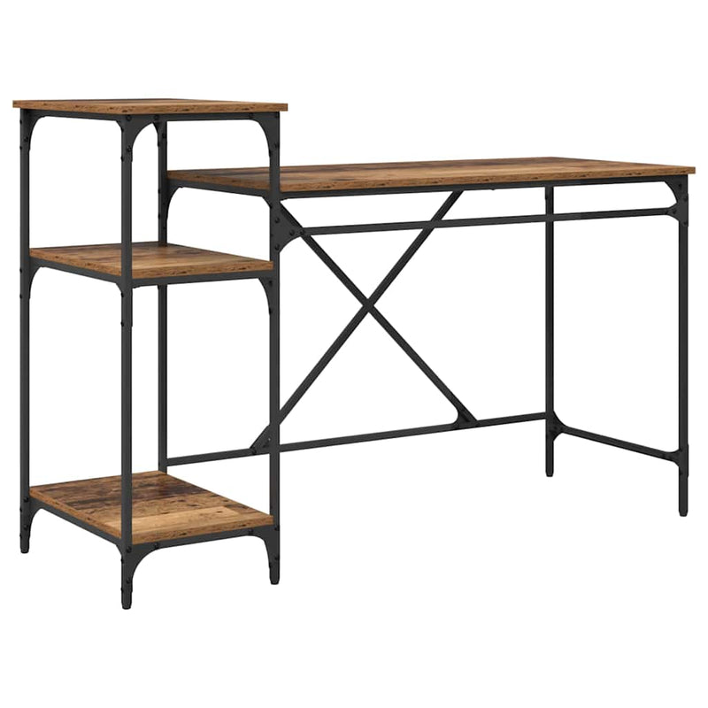 vidaXL Asztal Öreg fa 135 x 50 x 90 cm Faanyag