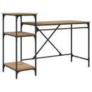 vidaXL Asztal Artisan tölgy 135 x 50 x 90 cm Faanyag