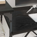 vidaXL Asztal Fekete tölgy 135 x 50 x 90 cm Faanyag