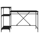 vidaXL Asztal Fekete tölgy 135 x 50 x 90 cm Faanyag