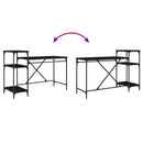 vidaXL Asztal Fekete tölgy 135 x 50 x 90 cm Faanyag