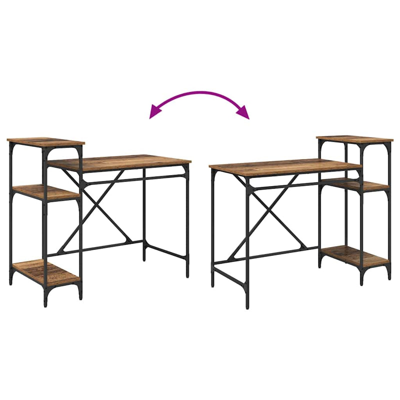 vidaXL Asztal Öreg fa 105 x 50 x 90 cm Faanyag