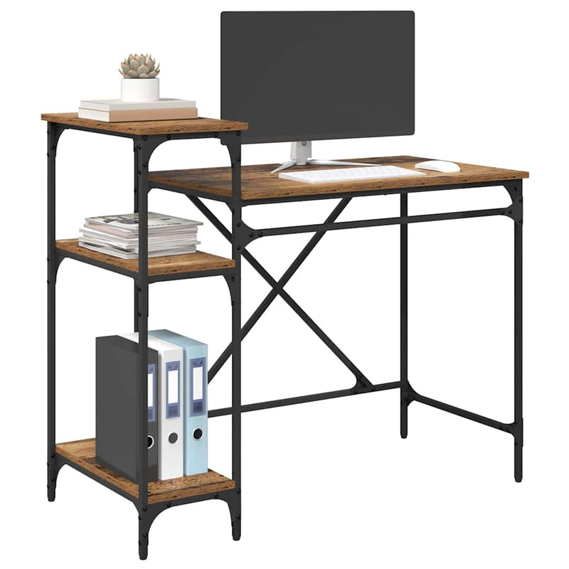 vidaXL Asztal Öreg fa 105 x 50 x 90 cm Faanyag