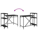 vidaXL Asztal Fekete tölgy 105 x 50 x 90 cm Faanyag