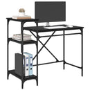 vidaXL Asztal Fekete tölgy 105 x 50 x 90 cm Faanyag